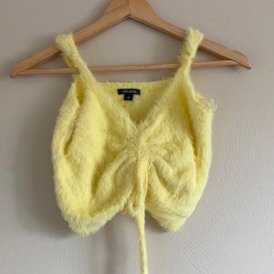 Yellow Cropped Tank Top